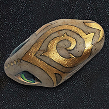 Snake stone painting