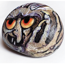 Baba Yaga stone painting