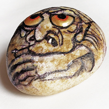 Baba Yaga stone painting