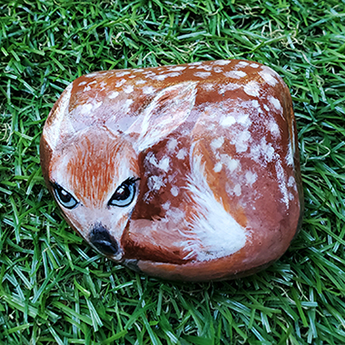 Fawn stone painting
