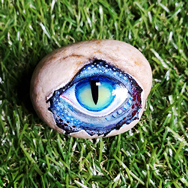 Eye stone painting