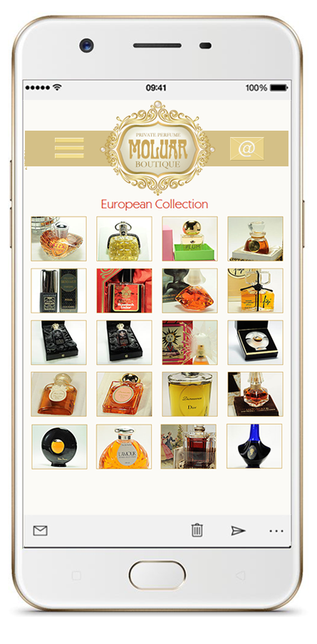 web design, perfume, european collection